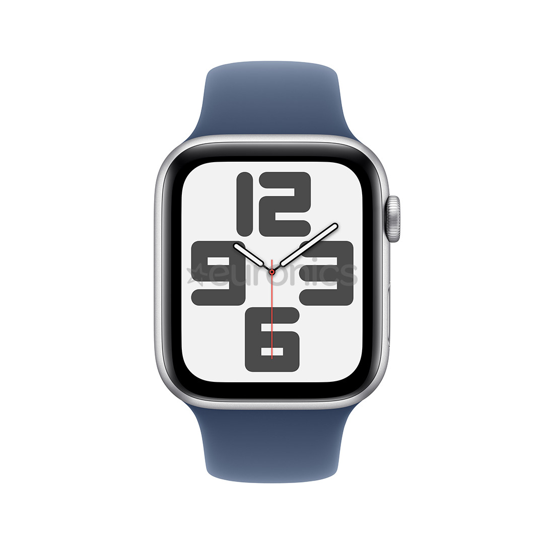 Apple Watch SE, 44 mm, GPS, sport band, M/L, silver aluminium / denim - Smart watch