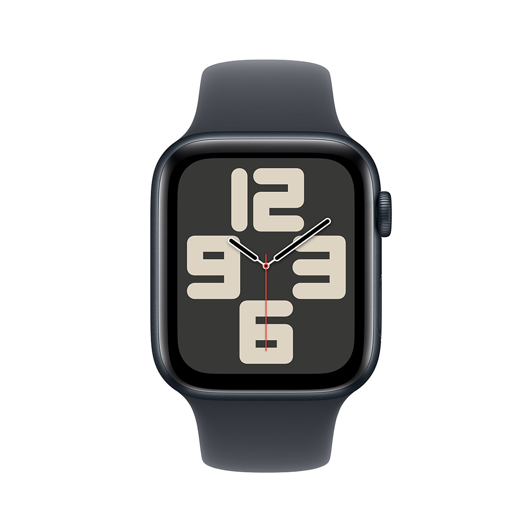 Apple Watch SE, 44 мм, GPS + Cellular, sport band, S/M, черный алюминий / черный - Смарт-часы