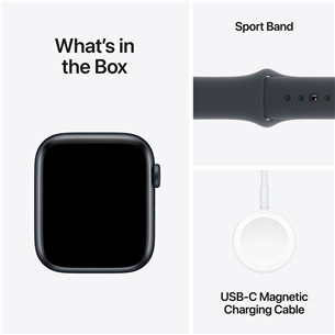 Apple Watch SE, 44 мм, GPS + Cellular, sport band, S/M, черный алюминий / черный - Смарт-часы