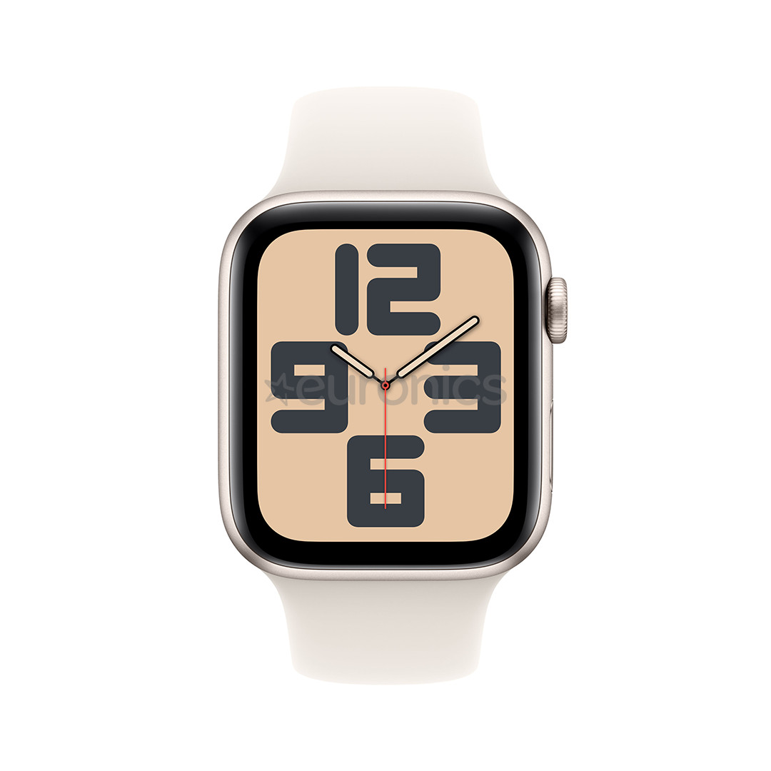 Apple Watch SE, 44 мм, GPS + Cellular, sport band, S/M, бежевый алюминий / бежевый - Смарт-часы