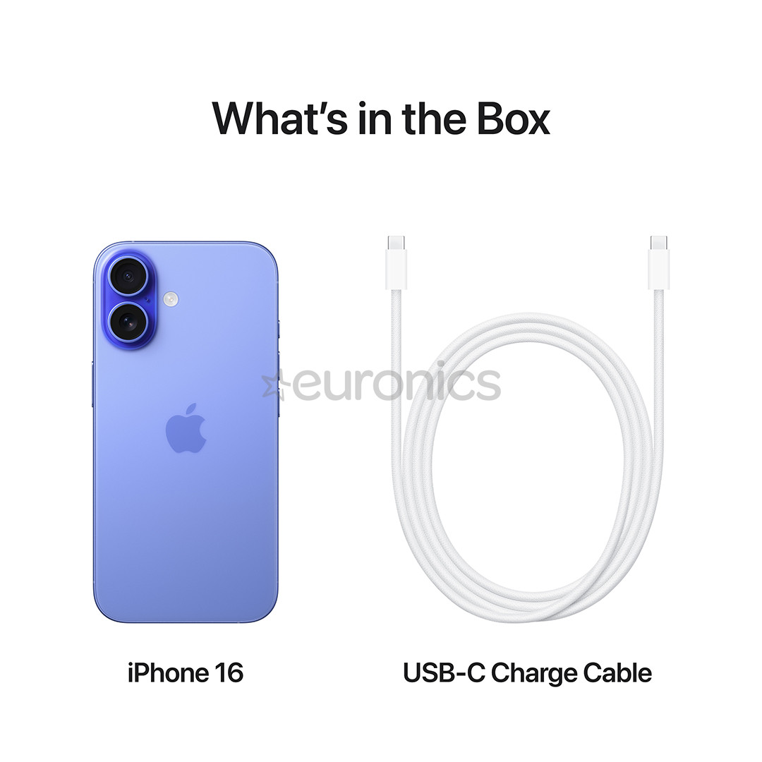 Apple iPhone 16, 256 GB, sinine - Nutitelefon