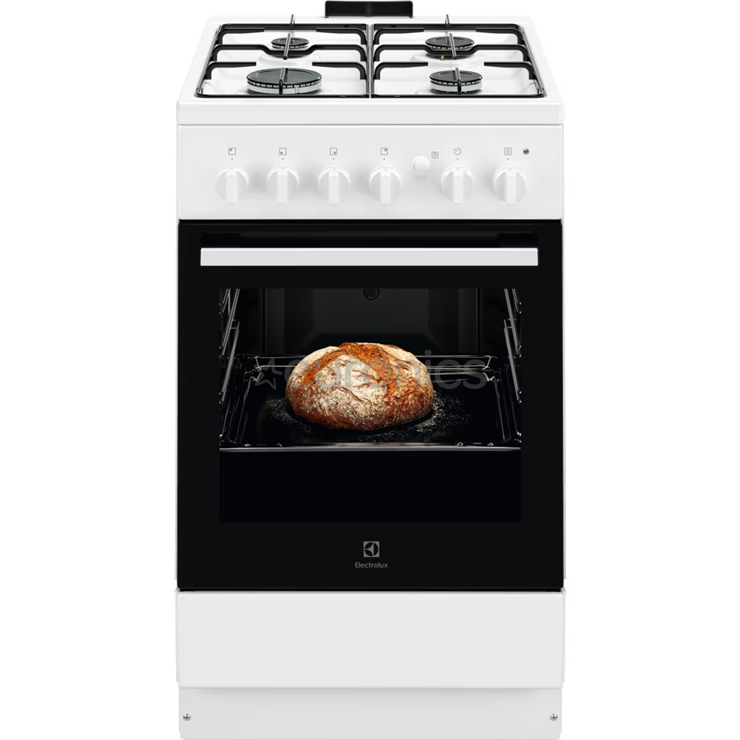 Electrolux, 59 L, laius 50 cm, valge - Gaasipliit gaasiahjuga