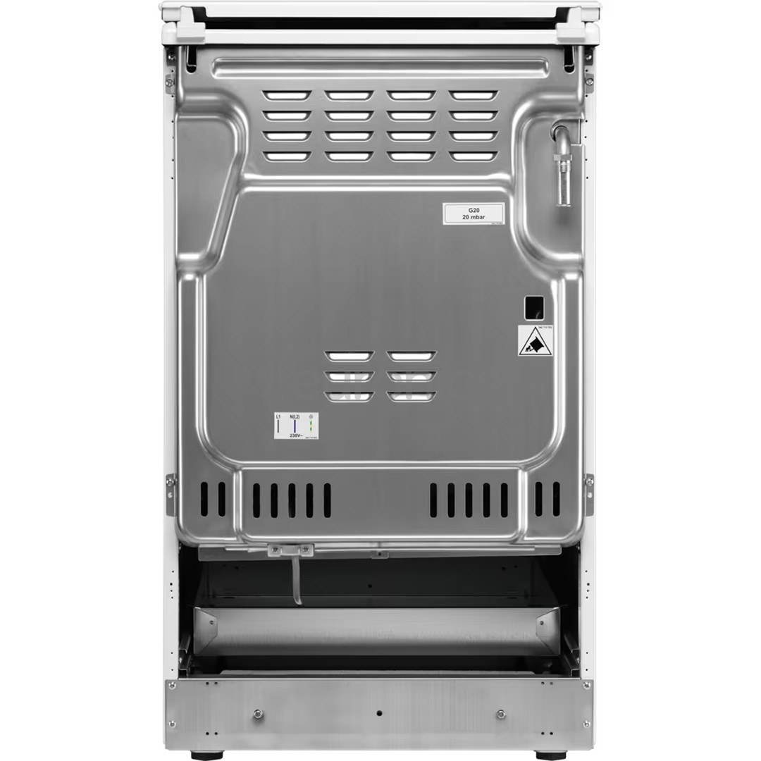 Electrolux, 59 L, laius 50 cm, valge - Gaasipliit gaasiahjuga