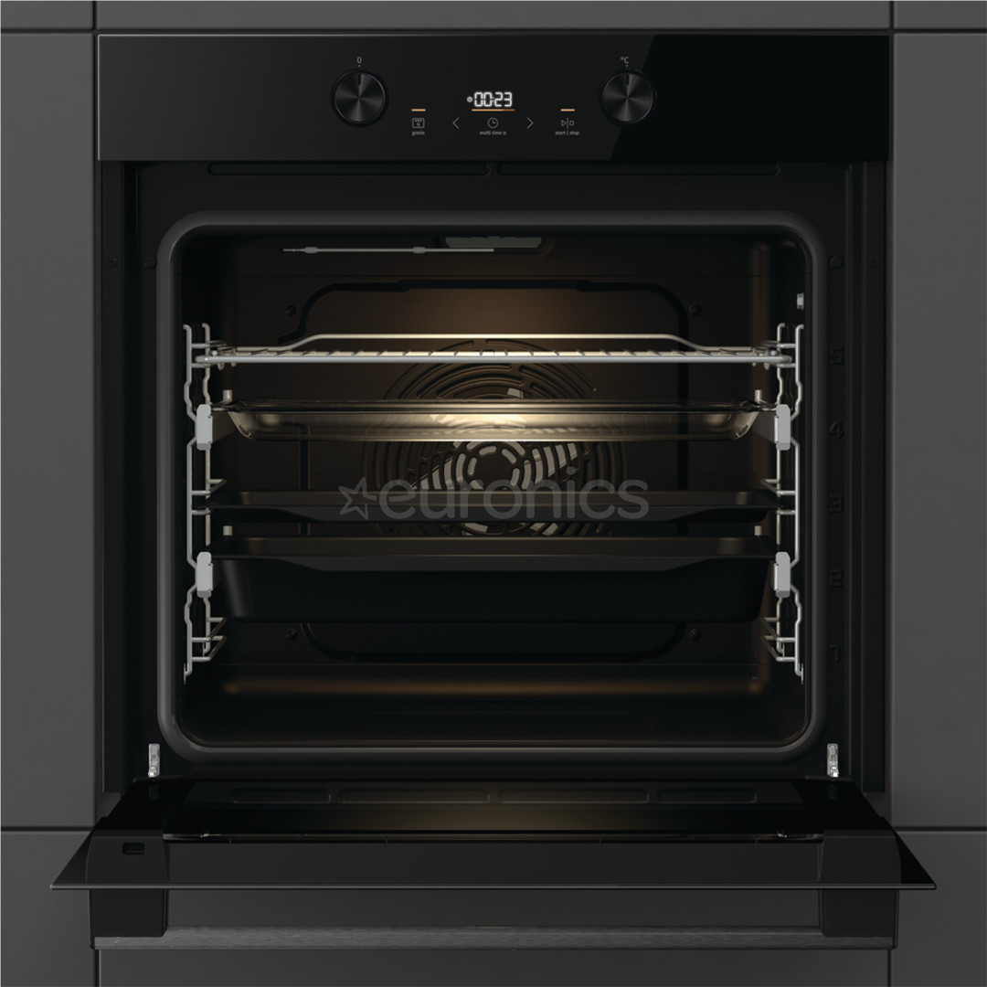 Gorenje, 77 L, black - Built-in oven