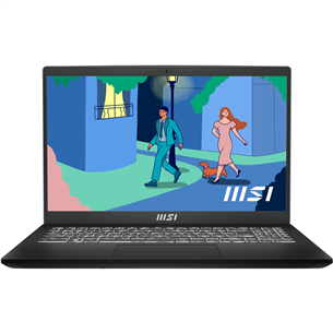 MSI Modern 15 B7M, 15,6'', Ryzen 7, 16 ГБ, 512 ГБ, W11P, черный - Ноутбук