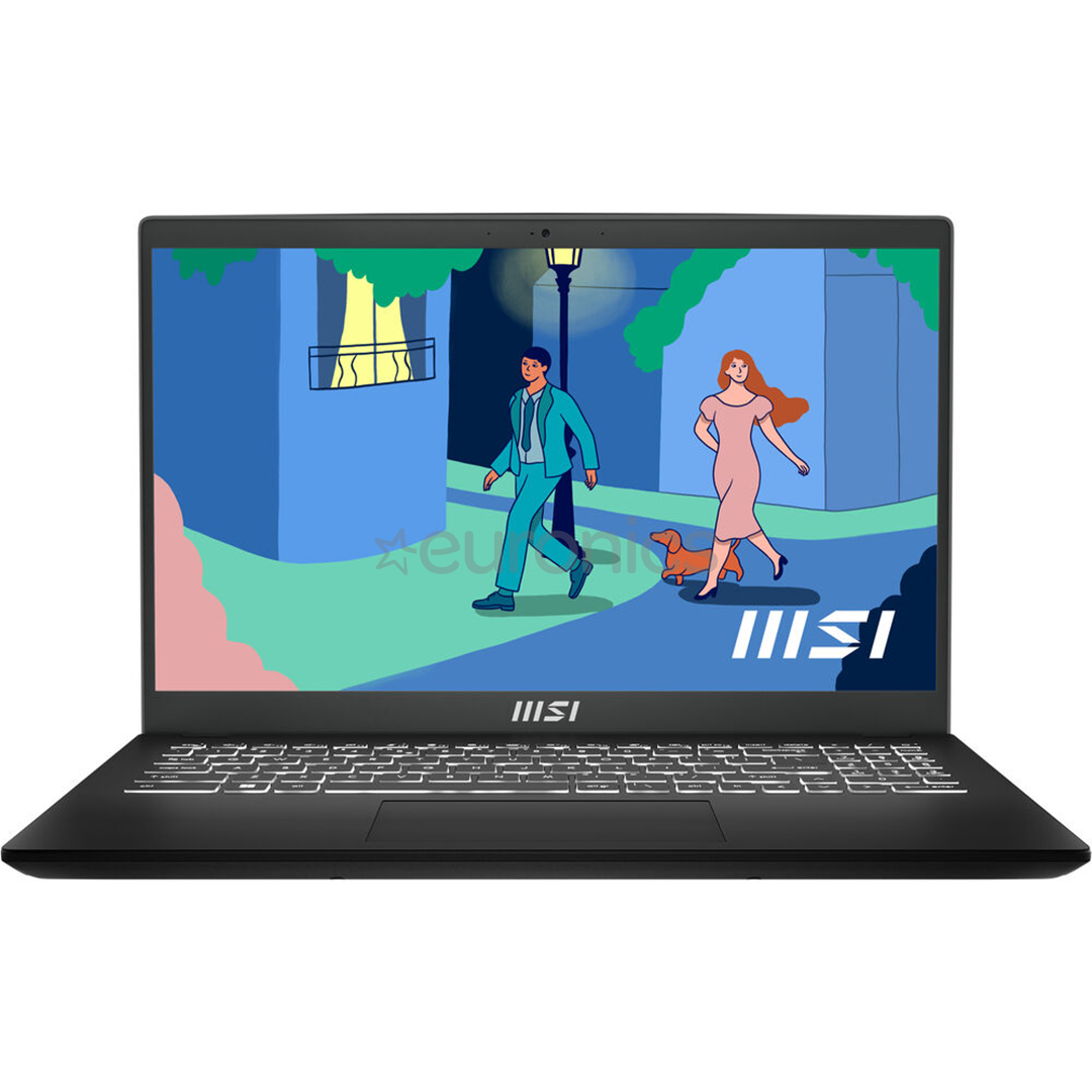 MSI Modern 15 B7M, 15,6'', Ryzen 7, 16 ГБ, 512 ГБ, W11P, черный - Ноутбук