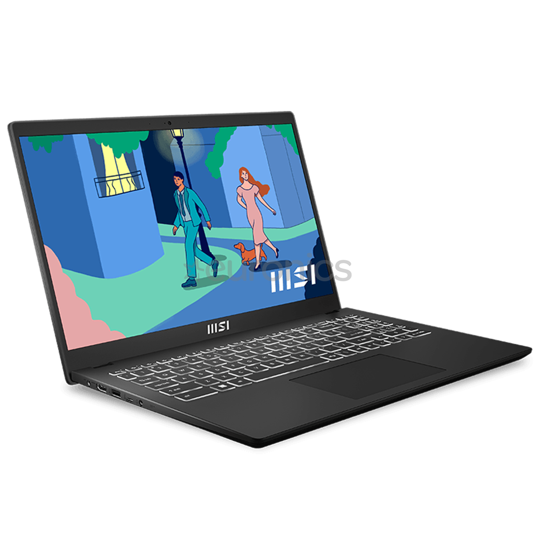 MSI Modern 15 B7M, 15,6'', Ryzen 7, 16 ГБ, 512 ГБ, W11P, черный - Ноутбук