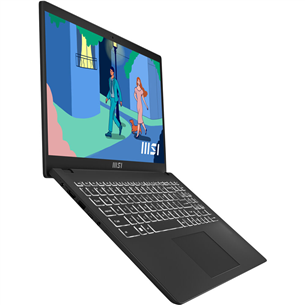 MSI Modern 15 B7M, 15,6'', Ryzen 7, 16 ГБ, 512 ГБ, W11P, черный - Ноутбук