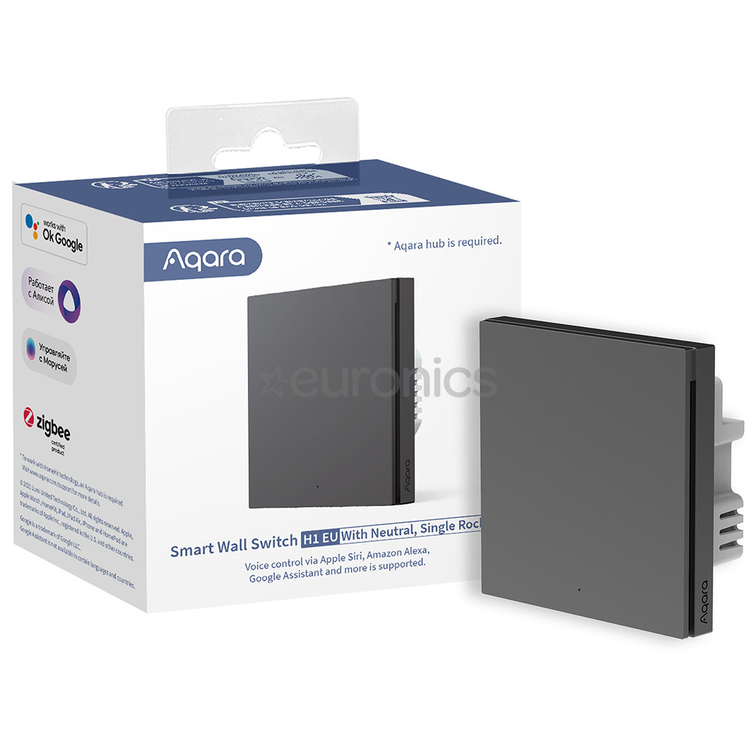 Aqara Wall Switch H1 EU, neutraal, hall - Nutikas lüliti