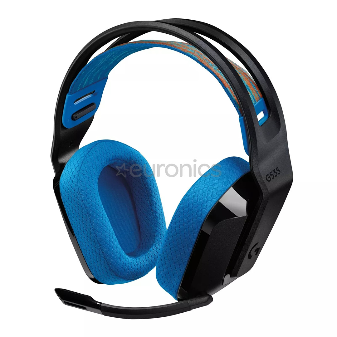 Logitech G535 LIGHTSPEED Wireless Gaming Headset, black/blue - Wireless headset
