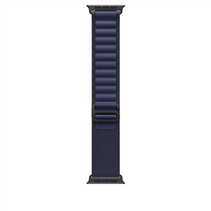Apple Watch Alpine Loop, 49 мм, Large, черный титан, темно-синий - Ремешок для часов
