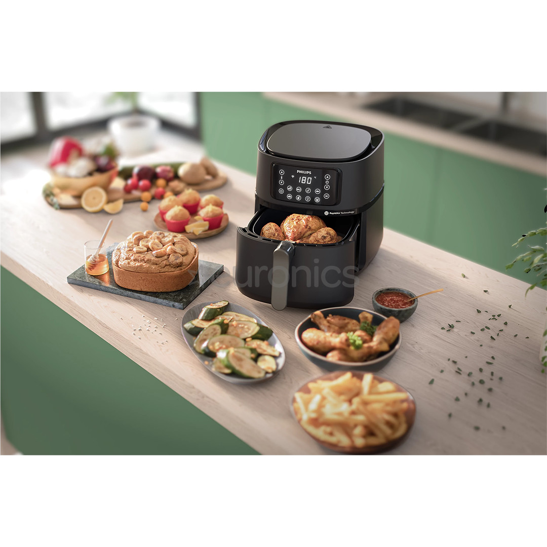 Philips Airfryer 5000 series XXL Connected, 7,2 L, 2000 W, black - Air fryer + 2 accessories