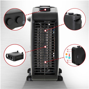 Adler, 2000 Вт, черный - Термовентилятор