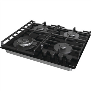 Gorenje, width 60 cm, black - Built-in gas hob