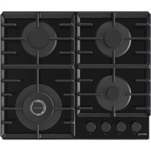 Gorenje, width 60 cm, black - Built-in gas hob
