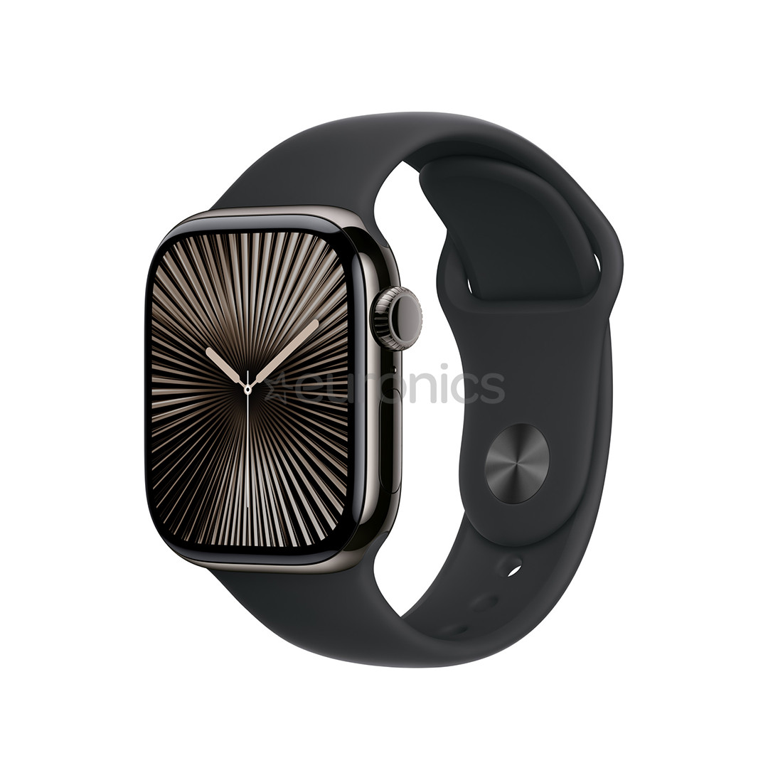 Apple Sport Band, 42 mm, S/M, must - Kellarihm