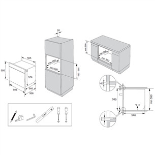 Asko, 73 L, must - Integreeritav auruahi