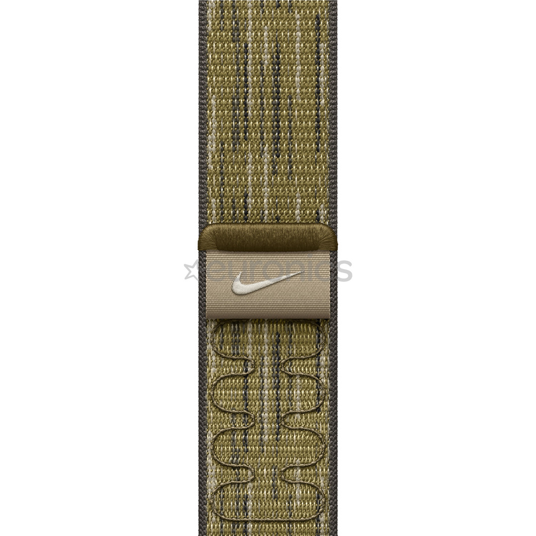 Apple Nike Sport Loop, 42 мм, зеленый/серый - Ремешок для часов