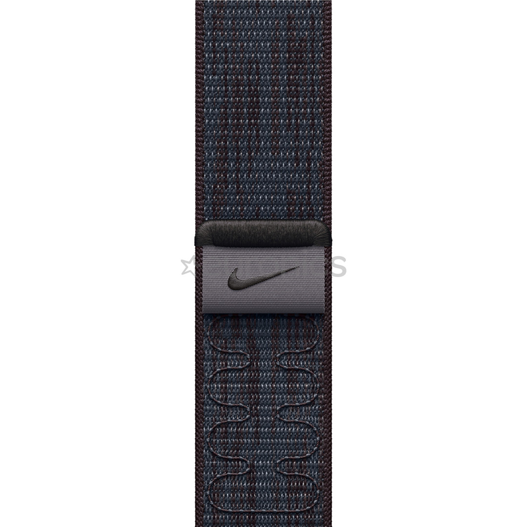 Apple Nike Sport Loop, 42 мм, черный/синий - Ремешок для часов