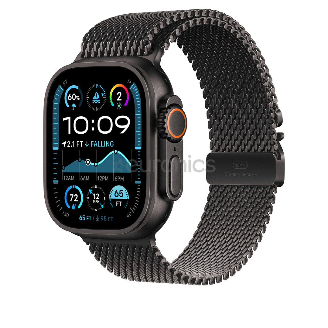 Apple Milanese Loop, 49 mm, Medium, black titanium - Watch band