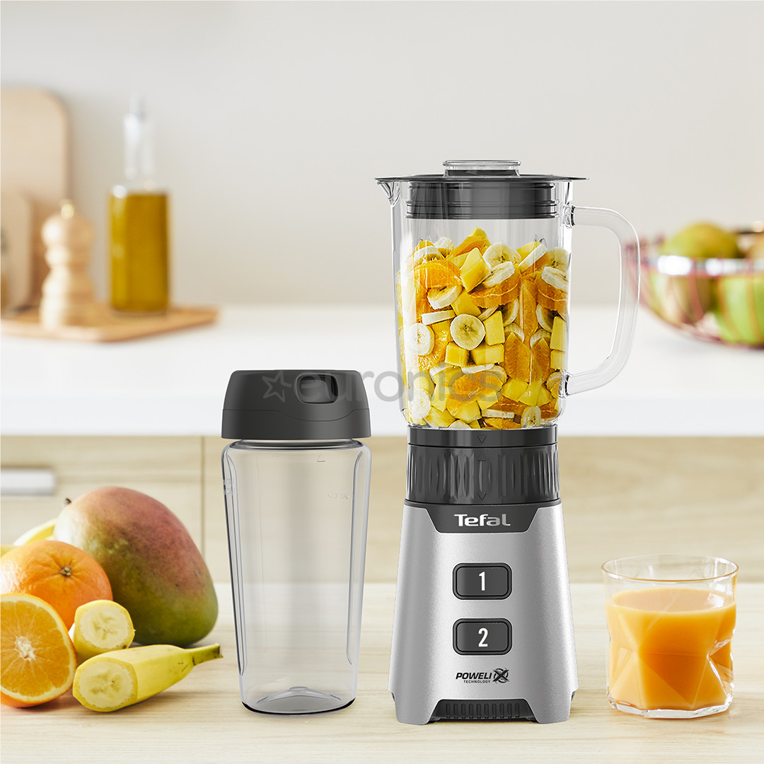 Tefal Minimix, 400 W, silver - Blender + On-the-Go Bottle