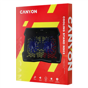 Canyon NS-03 Cooling Stand, 15,6'', must - Sülearvuti jahutusalus