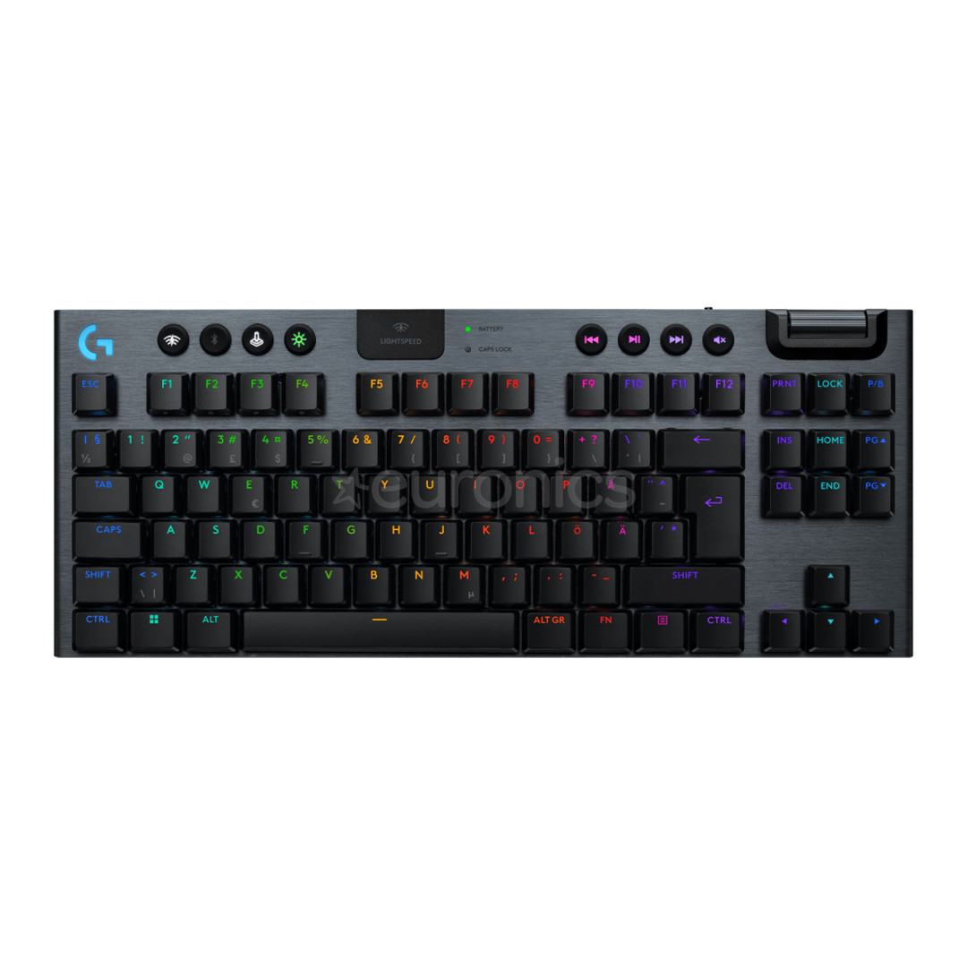 Logitech G915 X Lightspeed, TKL, tactile, SWE, must - Juhtmevaba klaviatuur