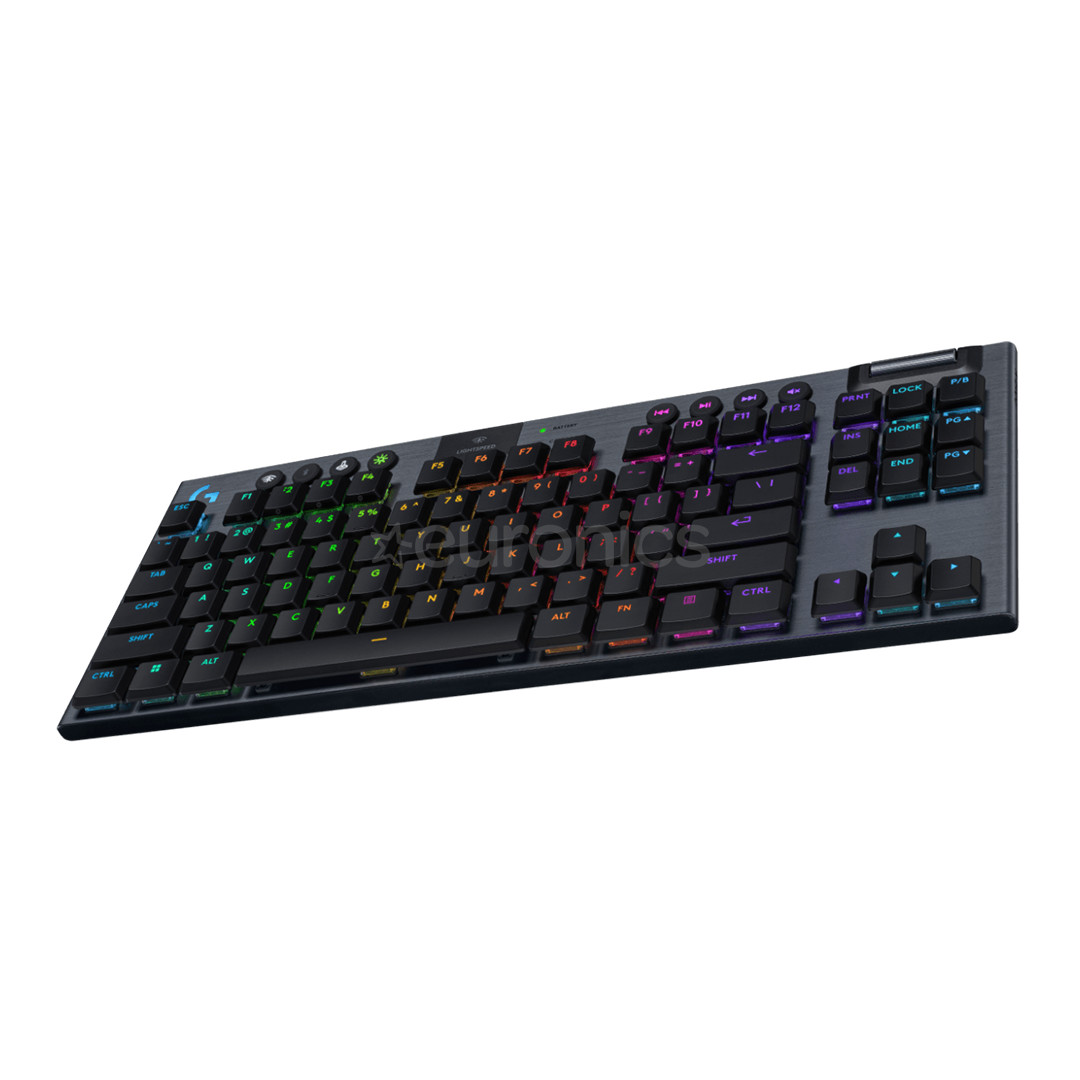 Logitech G915 X Lightspeed, TKL, tactile, SWE, must - Juhtmevaba klaviatuur