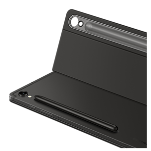 Samsung Book Cover Keyboard Slim, Galaxy Tab S9 / S9 FE, must - Klaviatuuriga ümbris