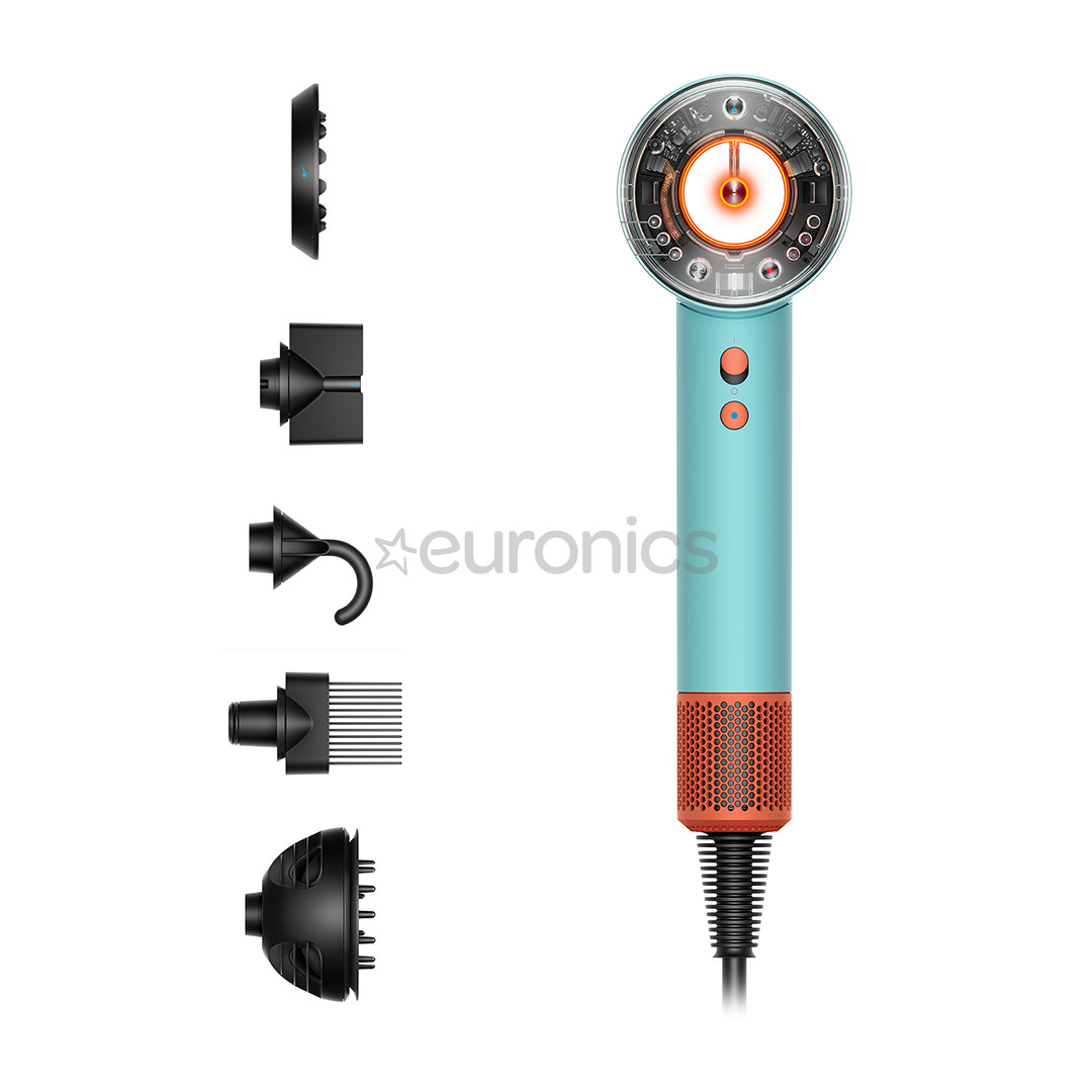 Dyson Supersonic Nural Ceramic Pop, 1600 Вт, голубой/оранжевый - Фен