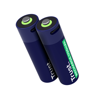 Trust USB-C rechargeable AA batteries, 2-pakk - Laetavad patareid