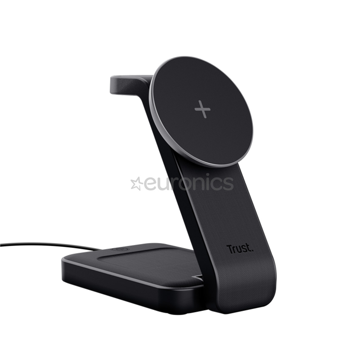 Trust Viro 3-in-1 Wireless Magnetic Charge Stand, Qi, must - Juhtmevaba laadimisdokk