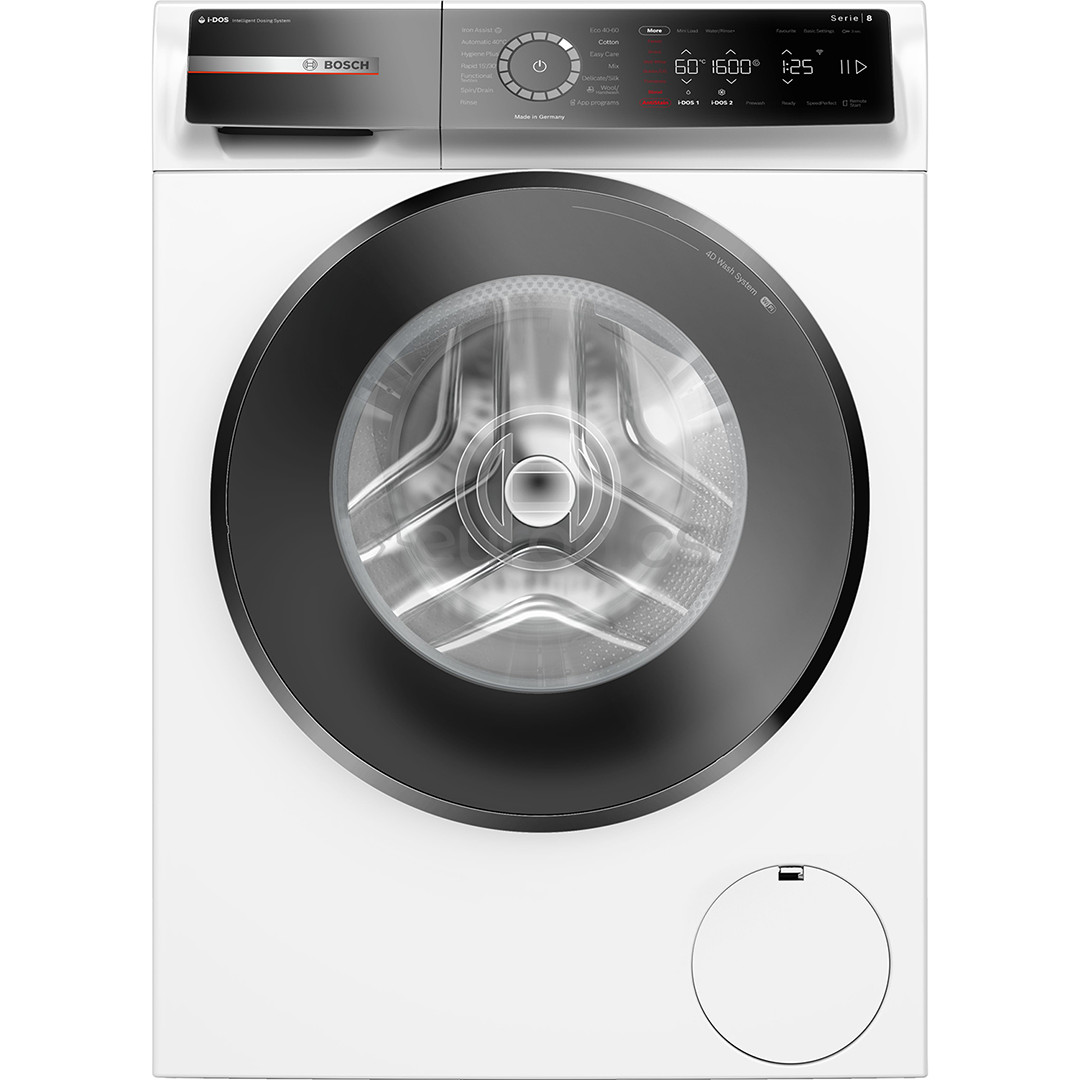Bosch, Series 8, iDos, 10 kg, depth 59 cm, 1600 rpm - Front load washing machine
