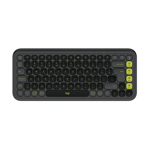 Logitech POP Icon Keys, US, graphite/green - Wireless keyboard