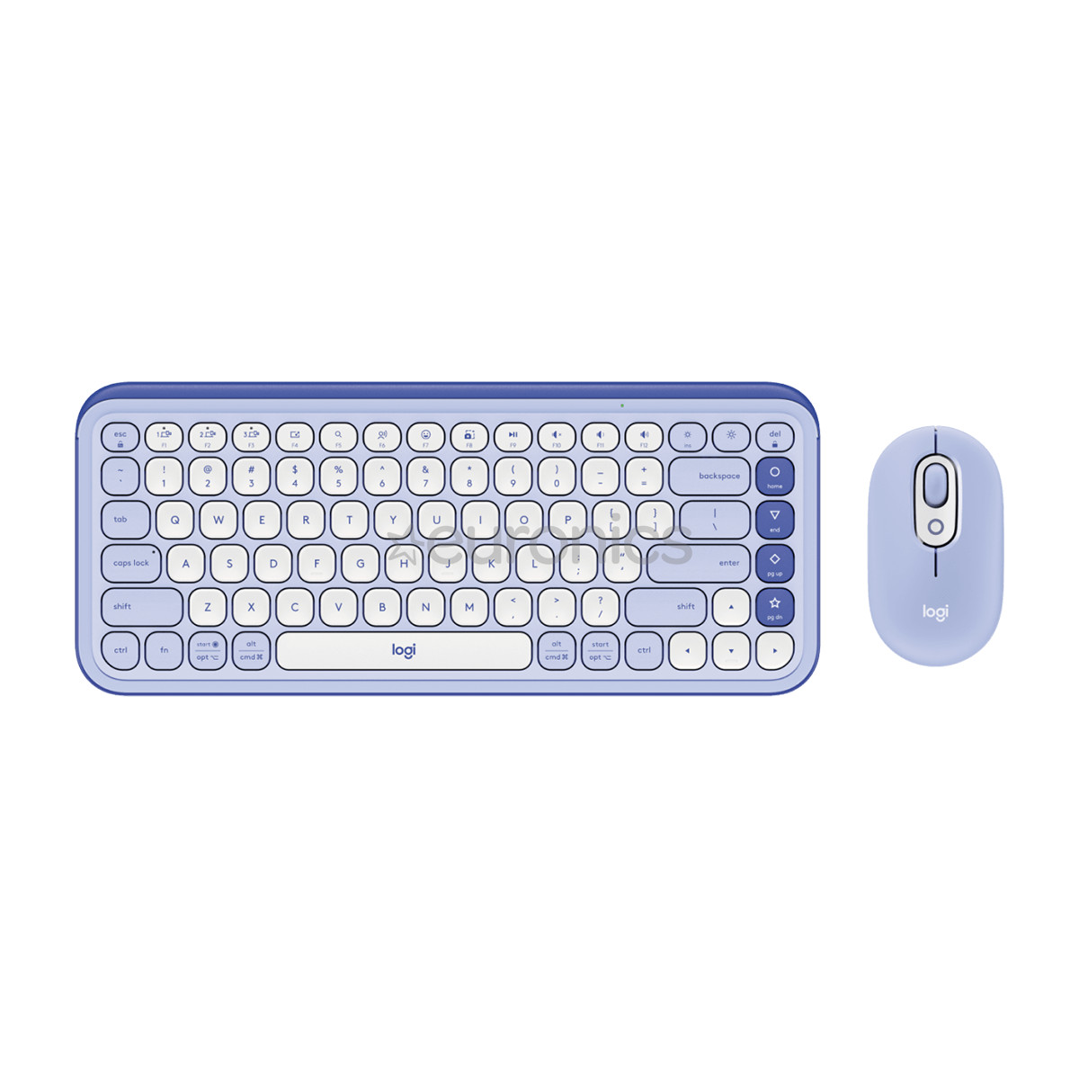 Logitech POP Icon Combo, US, сиреневый/белый - Беспроводной десктоп