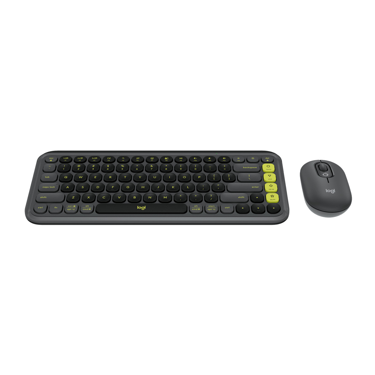Logitech POP Icon Combo, US, темно-серый/зеленый - Беспроводной десктоп