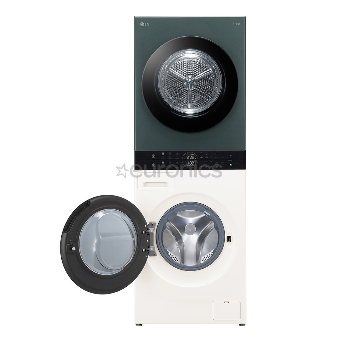 LG, 12 kg + 10 kg, sügavus 66 cm, 1400 p/min, beež/roheline - Pesumasin + Pesukuivati