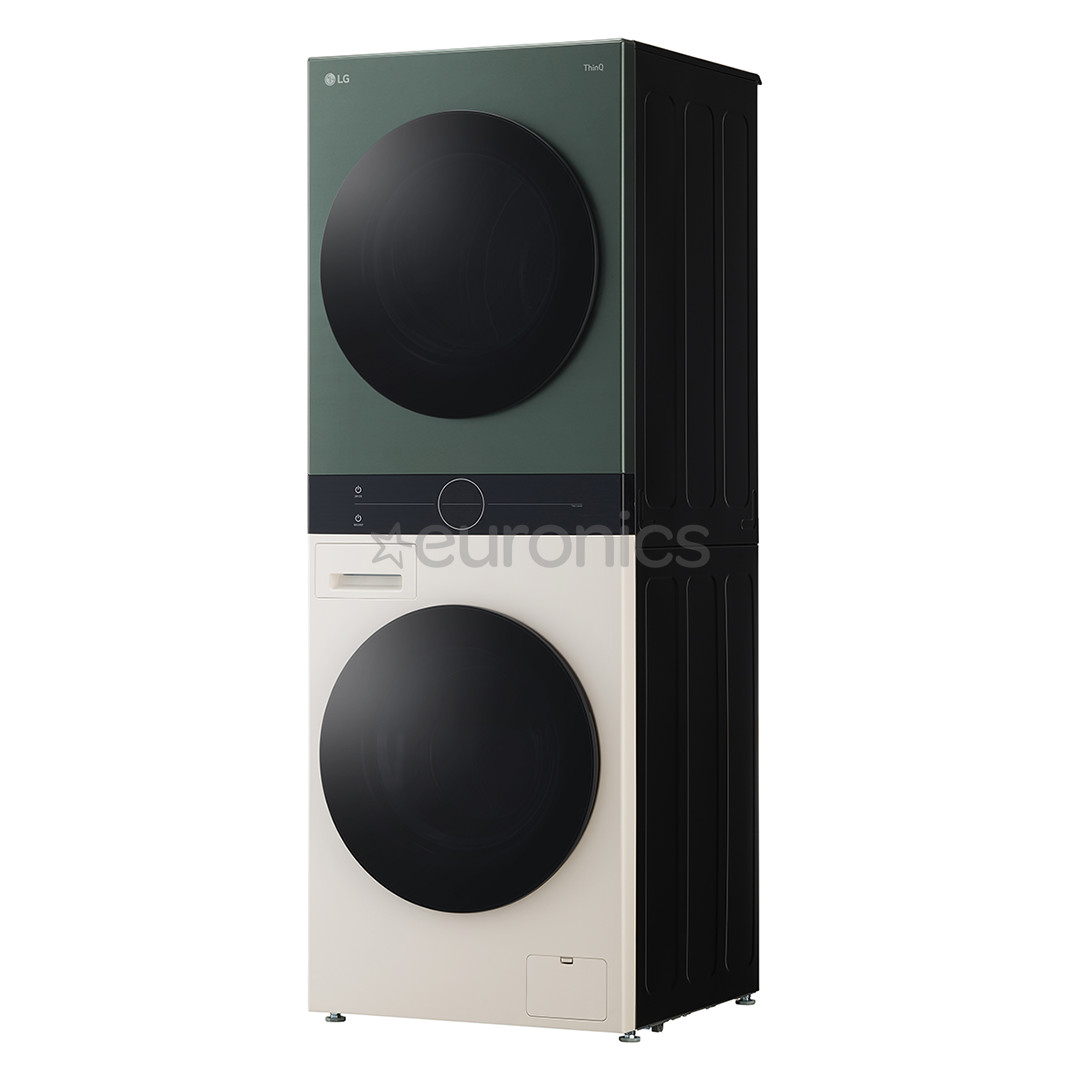 LG, 12 kg + 10 kg, sügavus 66 cm, 1400 p/min, beež/roheline - Pesumasin + Pesukuivati