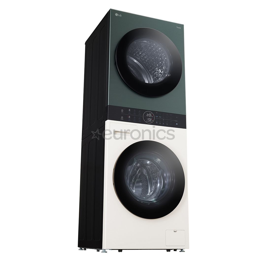 LG, 12 kg + 10 kg, sügavus 66 cm, 1400 p/min, beež/roheline - Pesumasin + Pesukuivati