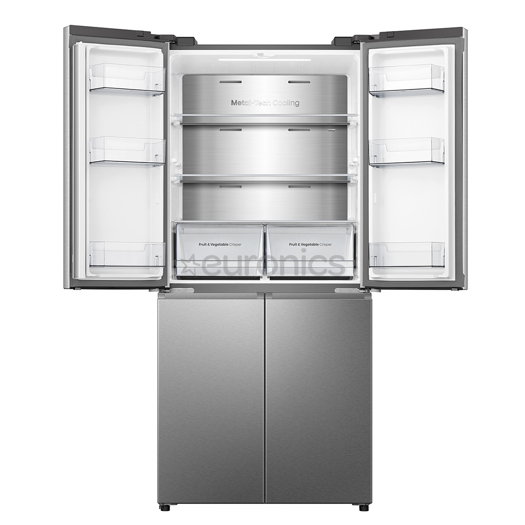 Hisense, Cross Door, No Frost, 483 л, высота 179 см, серый - SBS-холодильник