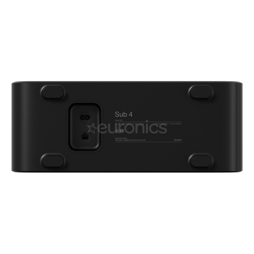 Sonos Sub 4, Wi-Fi, must - Juhtmevaba bassikõlar