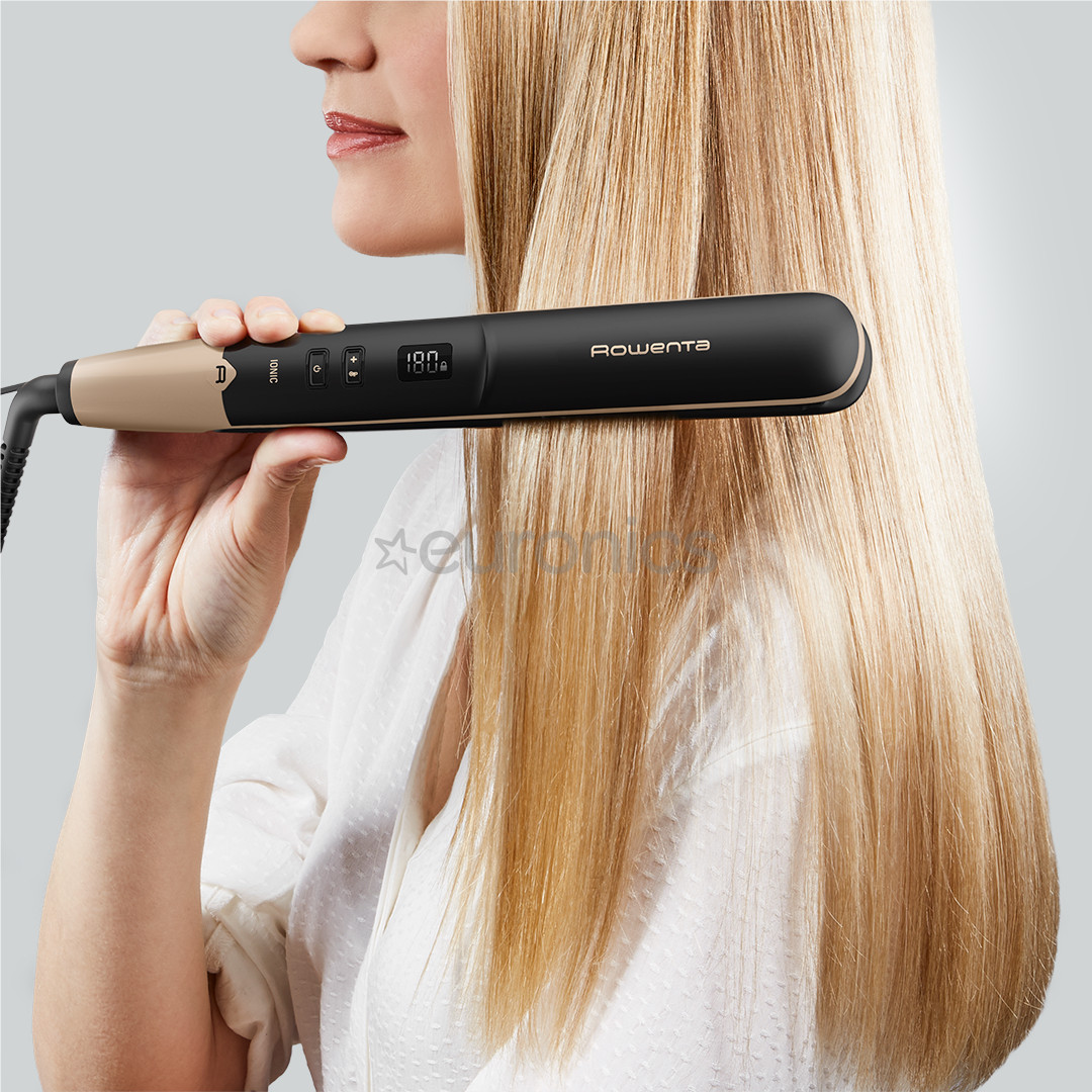 Rowenta Express Shine, black/golden - Straightener