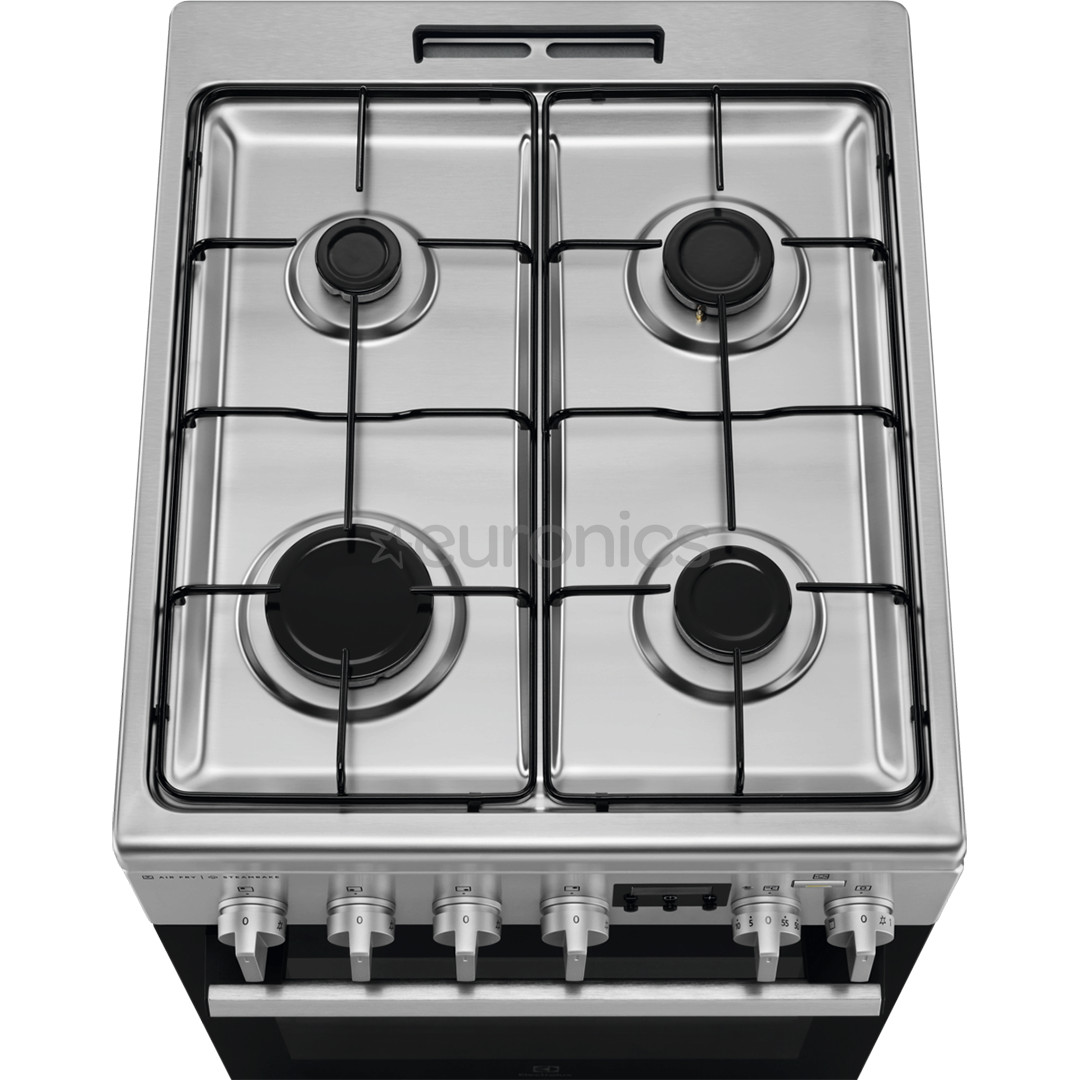 Electrolux Steambake, 58 L, laius 50 cm, roostevaba teras - Gaasipliit elektriahjuga
