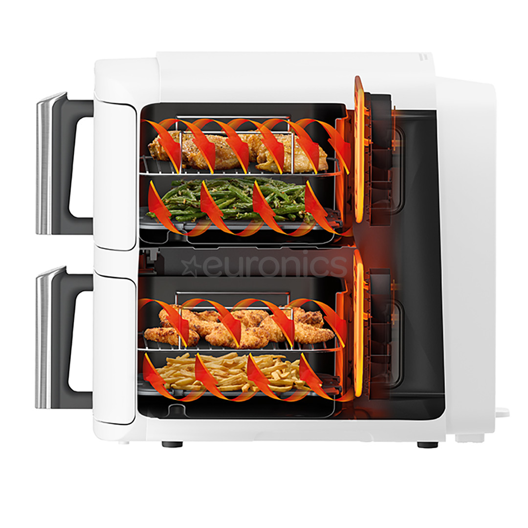 Ninja Double Stack XL 9.5L, 2470 W, valge - Kuumaõhufritüür