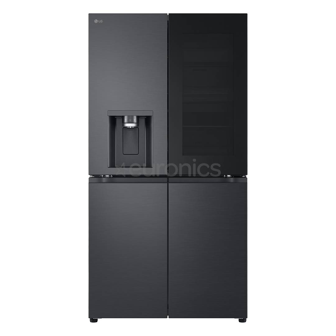 LG, NoFrost, 638 л, высота 180 см, черный - SBS-холодильник