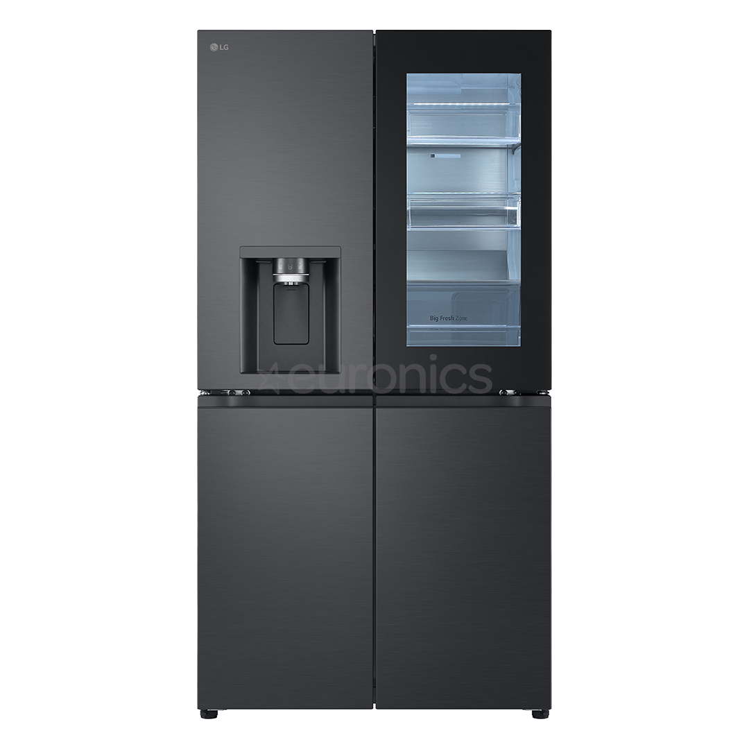 LG, NoFrost, 638 л, высота 180 см, черный - SBS-холодильник