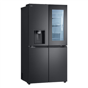 LG, NoFrost, 638 L, height 180 cm, black - SBS-Refrigerator
