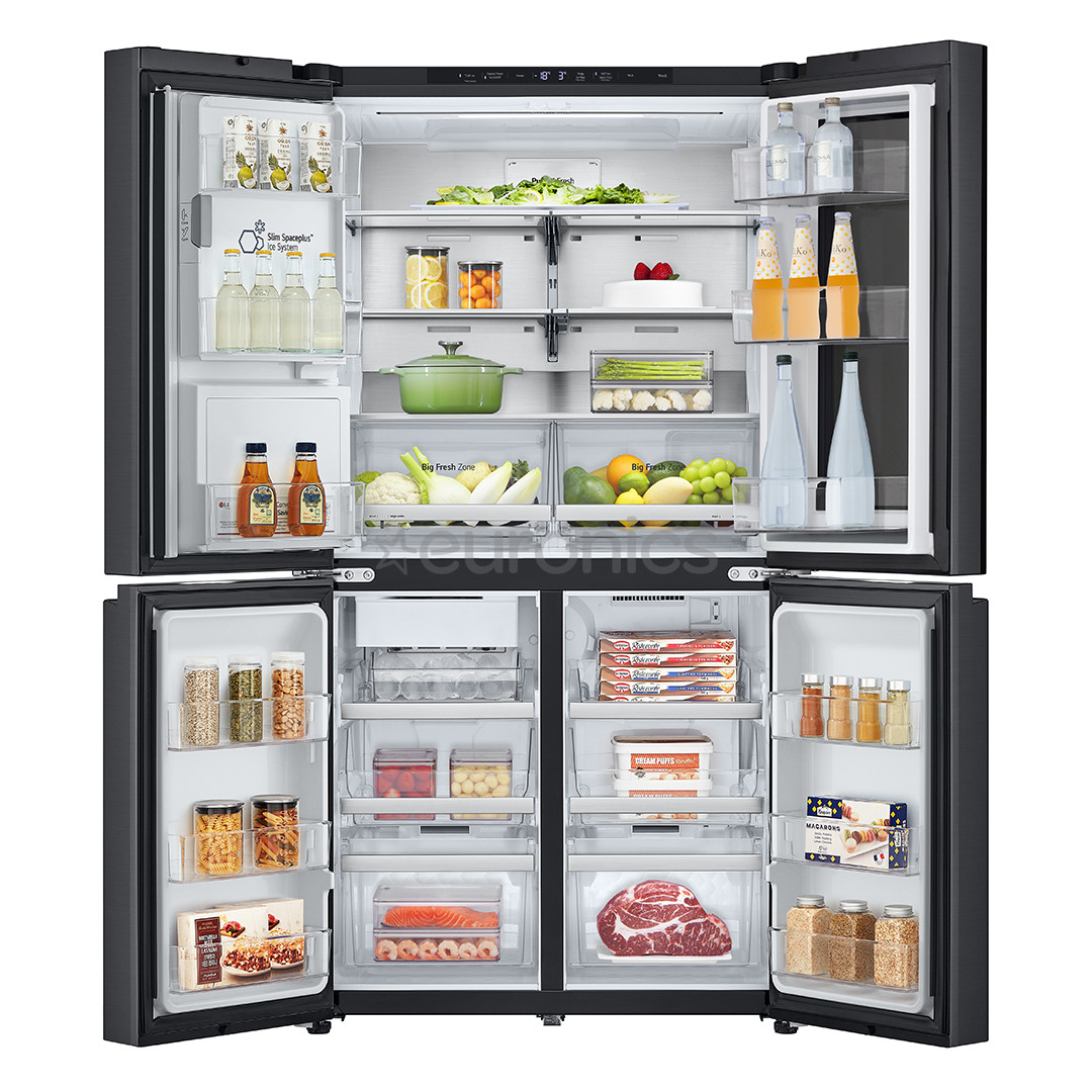 LG, NoFrost, 638 L, height 180 cm, black - SBS-Refrigerator