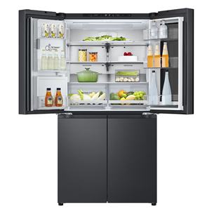 LG, NoFrost, 638 л, высота 180 см, черный - SBS-холодильник