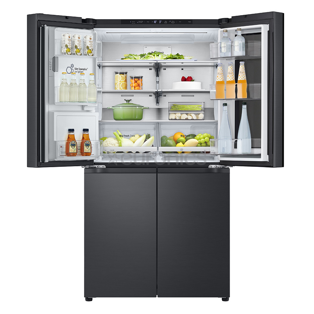 LG, NoFrost, 638 L, height 180 cm, black - SBS-Refrigerator